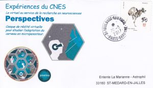 Enveloppe relative à l'expérience Perspective menée par Th. Pesquet dans l'ISS