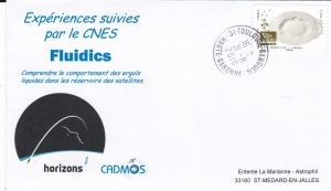 Enveloppe relative à l'expérience Fluidics menée par A. Gerst dans l'ISS le 31 août 2018.