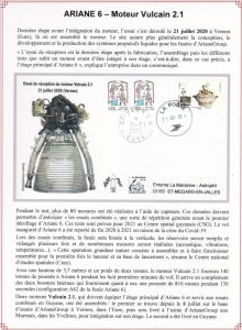 Page d'album pour l'enveloppe de réception Vulcain2.1