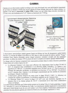 Page d'album pour enveloppe lancement Gamma