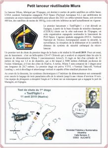 Page d'album relative au test du lanceur Miura