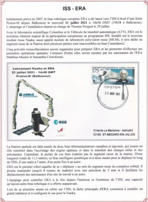 Fiche d'album pour enveloppe ERA