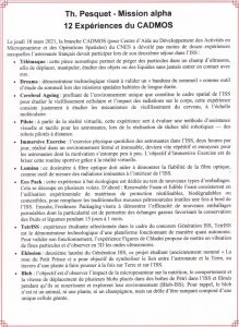 Page d'album expériences Dreams et Lumina (page 1)