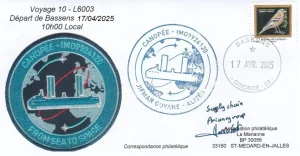 Enveloppe du départ de Canopée du port de Bassens