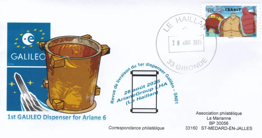 Enveloppe de la revue de livraison des dispensers Galileo au Haillan