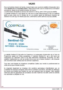 Fiche pour enveloppe lancement Ariane 6 VA265